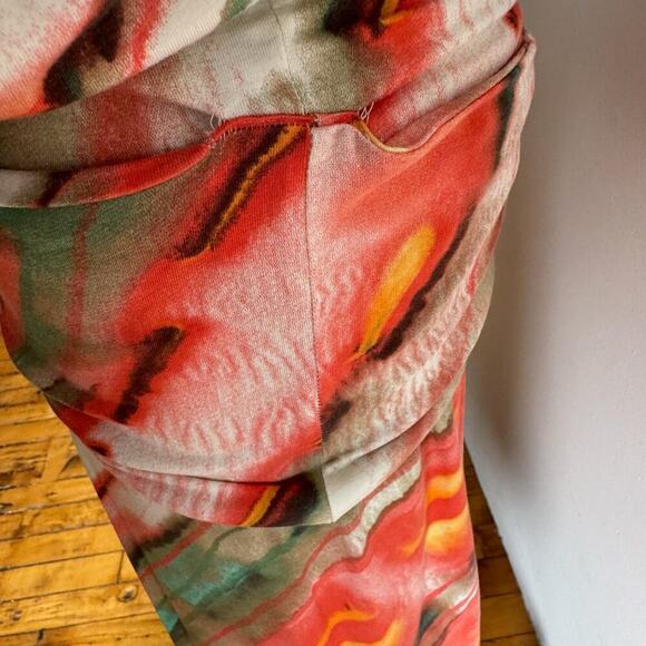 PLEIN SUD Y2K Tie Dye Flapper-Style Midi Dress - Picture 8 of 10